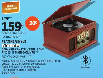 E.Leclerc PLATINE VINYLE offre