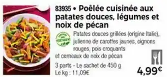 Thiriet Poêlée cuisinée aux patates douces offre