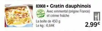 Thiriet Gratin dauphinois offre