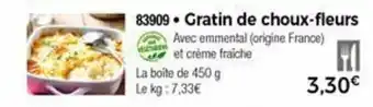 Thiriet Gratin de choux-fleurs offre