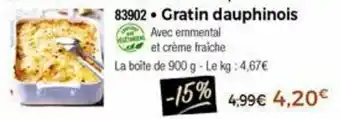 Thiriet Gratin dauphinois offre