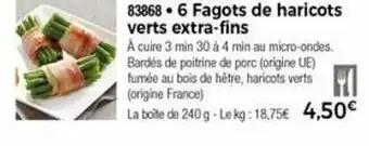 Thiriet 6 Fagots de haricots verts extra-fins offre