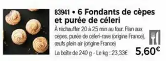 Thiriet 6 Fondants de cèpes et purée de céleri offre