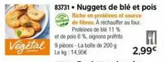 Thiriet Nuggets de blé et pois offre