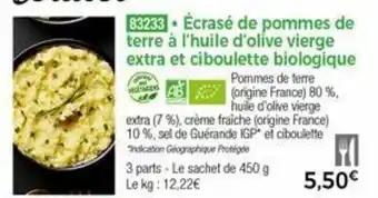 Thiriet Écrasé de pommes de terre à l'huile d'olive vierge offre