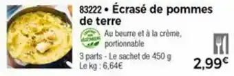 Thiriet Écrasé de pommes de terre offre
