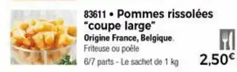Thiriet Pommes rissolées "coupe large" offre