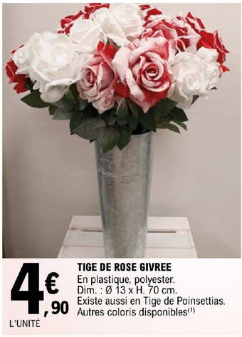E.Leclerc TIGE DE ROSE GIVREE offre