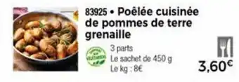 Thiriet Poêlée cuisinée de pommes de terre grenaille offre