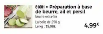 Thiriet Préparation à base de beurre, ail et persil offre