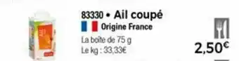 Thiriet Ail coupé offre