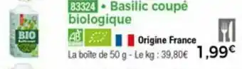 Thiriet Basilic coupé biologique offre