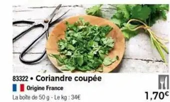 Thiriet Coriandre coupée offre