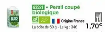 Thiriet Persil coupé biologique offre