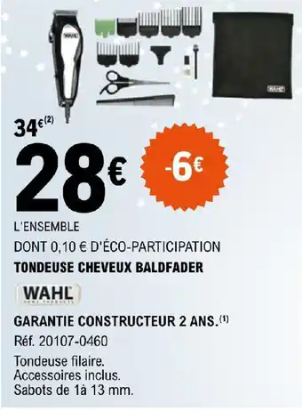 E.Leclerc TONDEUSE CHEVEUX BALDFADER offre