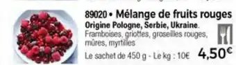 Thiriet Mélange de fruits rouges offre