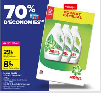 Carrefour Lessive liquide Format Familial offre