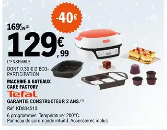 E.Leclerc MACHINE A GATEAUX CAKE FACTORY offre