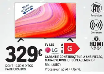 E.Leclerc TV LED offre