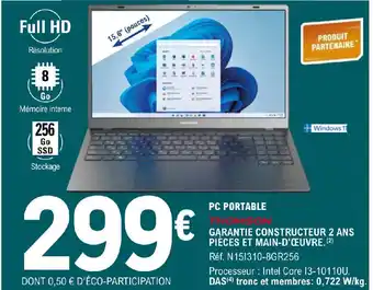 E.Leclerc PC PORTABLE offre