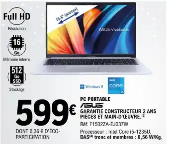 E.Leclerc PC PORTABLE offre
