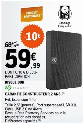E.Leclerc DISQUE DUR offre
