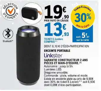 E.Leclerc ENCEINTE PORTABLE offre