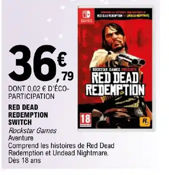 E.Leclerc RED DEAD REDEMPTION SWITCH offre