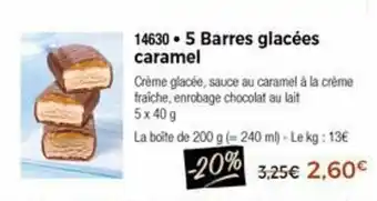 Thiriet 5 Barres glacées caramel offre