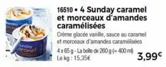 Thiriet 4 Sunday caramel et morceaux d'amandes caramélisées offre