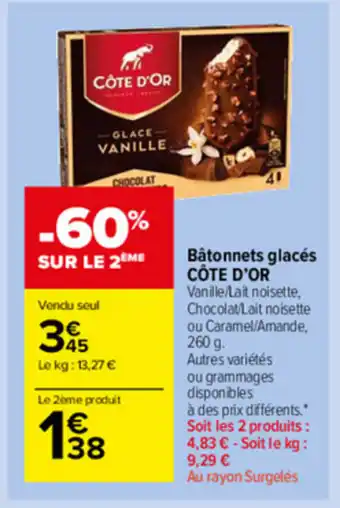 Carrefour Market Bà tonnets glaces offre