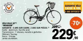 E.Leclerc VÉLO VILLE 28"(4) "WOODSUN" offre