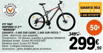 E.Leclerc VTT TOUT SUSPENDU 27,5"(4) "WOODSUN" offre