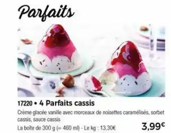 Thiriet 4 Parfaits cassis offre