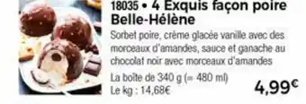 Thiriet 4 Exquis façon poire belle-hélène offre