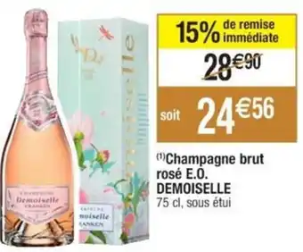 Cora x Carrefour (¹)Champagne brut rosé E.Ö. DEMOISELLE 75 cl, offre