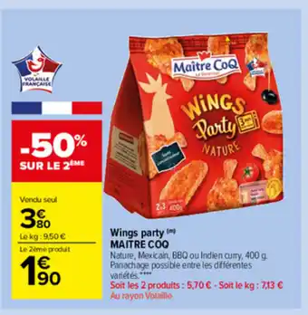Carrefour Market Wings party offre