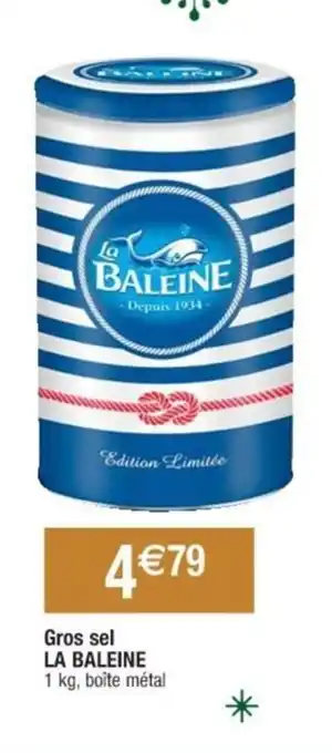 Cora x Carrefour Gros sel LA BALEINE offre