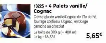 Thiriet 4 Palets vanille/cognac offre