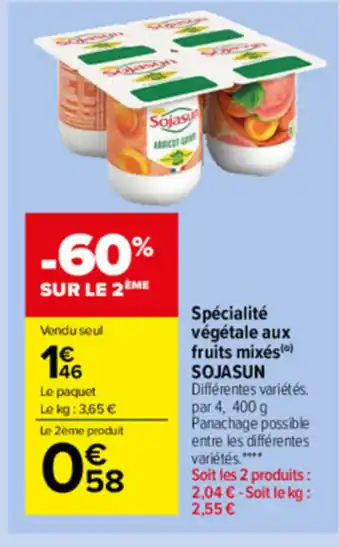 Carrefour Market Spécialité végétable aux fruits mixés offre