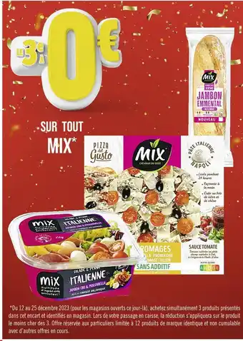 Casino Supermarchés Mix le 3e à 0€ sur tout mix offre