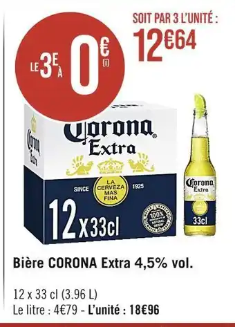 Casino Supermarchés Corona bière extra 4,5% vol offre