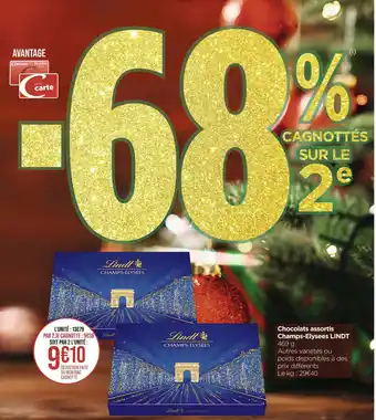 Casino Supermarchés Lindt chocolats assortis champs-elysees offre
