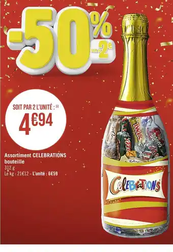 Assortiment celebrations bouteille