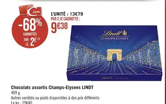 Casino Supermarchés Lindt chocolats assortis champs-elysees offre