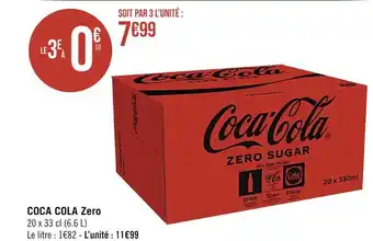 Casino Supermarchés Coca cola coca cola zero offre