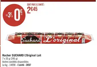 Casino Supermarchés Suchard rocher l’original lait offre