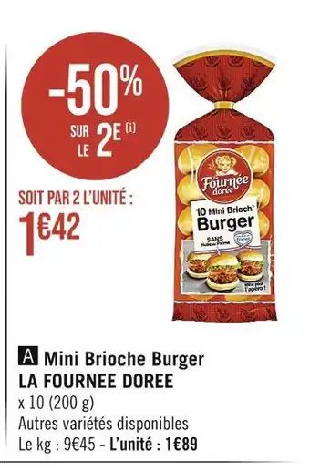 La fournee doree mini brioche burger