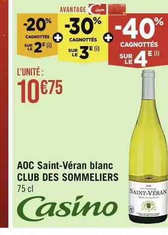Casino aoc saint-véran blanc club des sommeliers