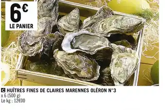Huîtres fines de claires marennes oléron n°3